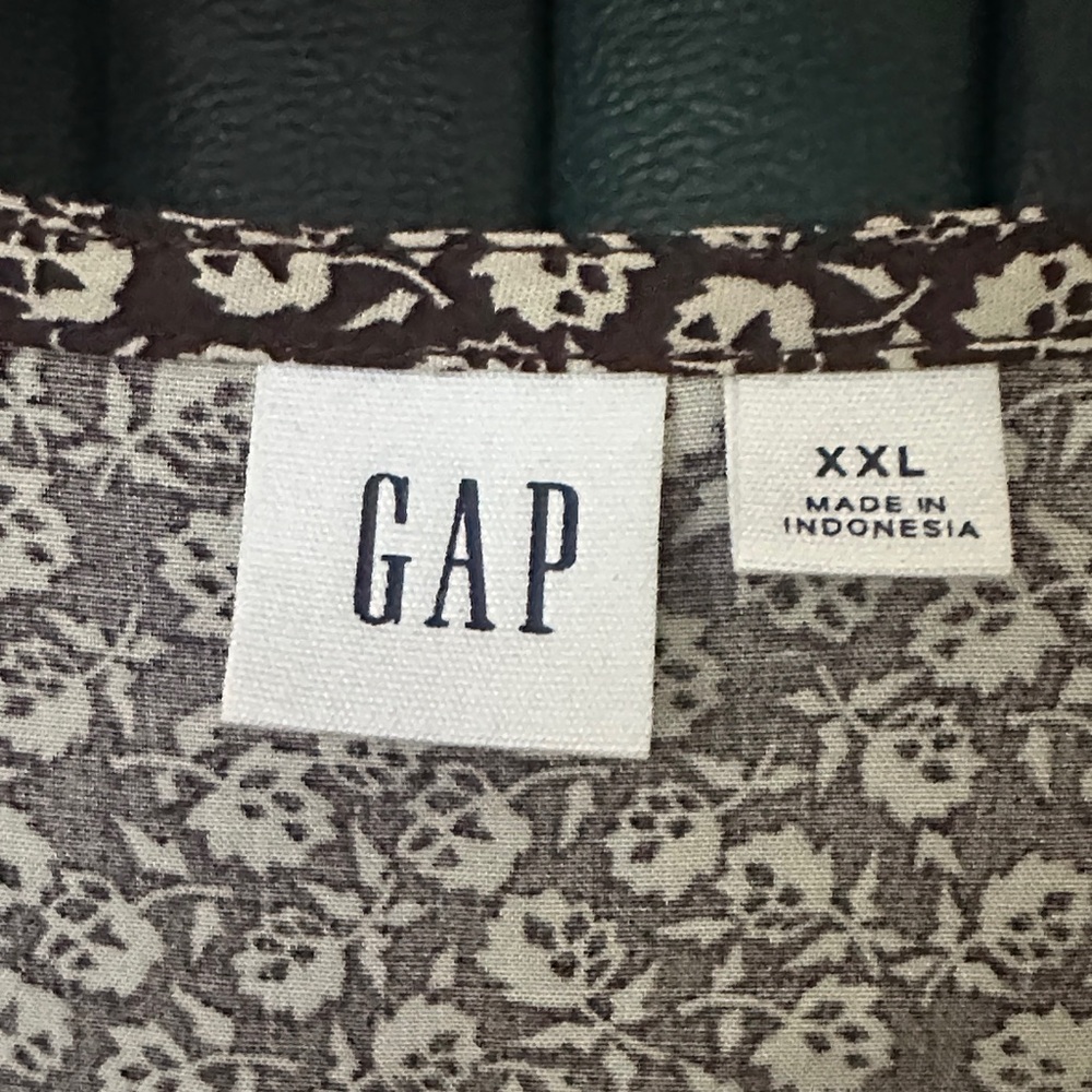 GAP Brown Floral V-Neck Midi Dress - Picture 2 of 3